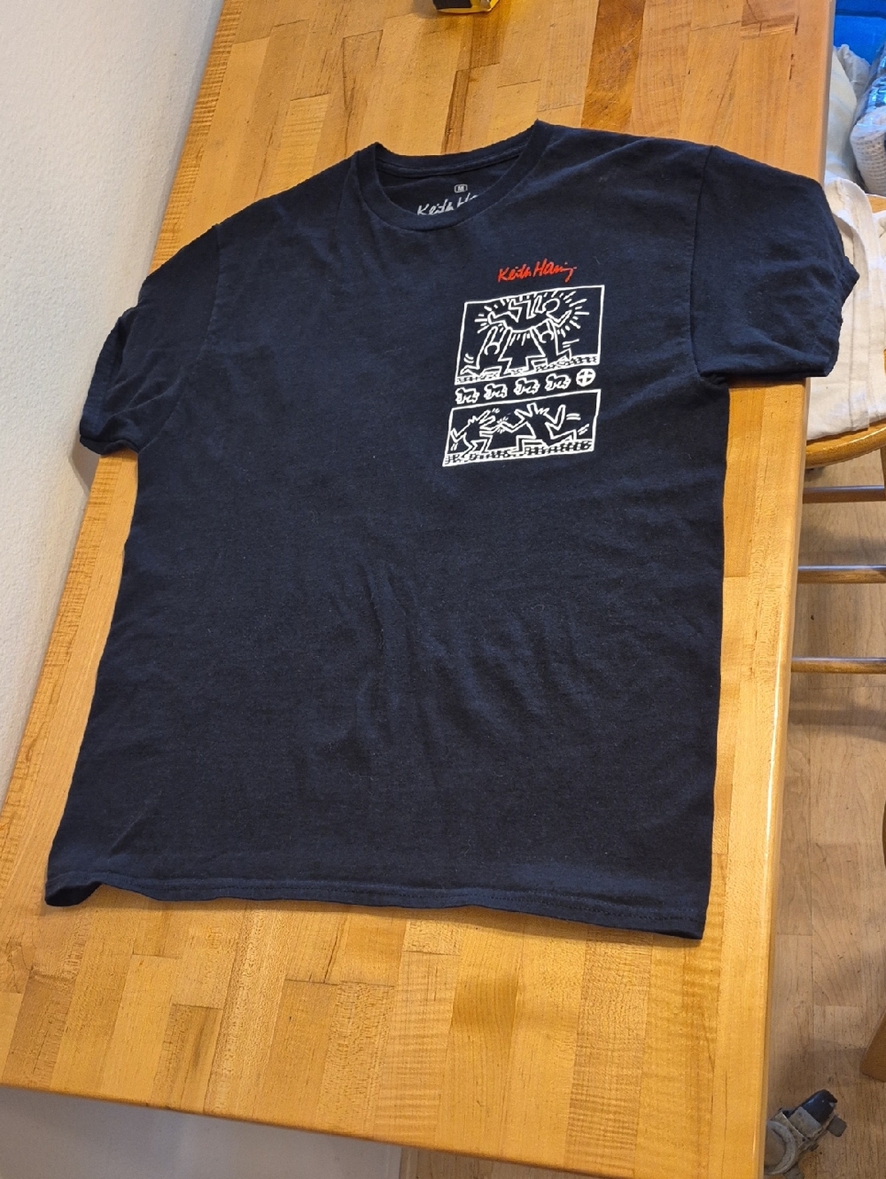 Keith Haring Ripple Junction 100% Cotton T-Shirt Short Sleeve Crewneck Big Heart